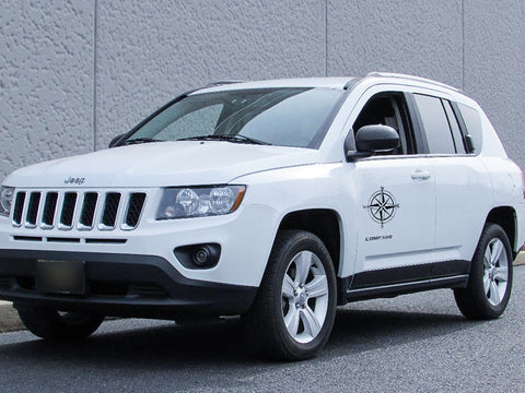 15cm*15cm Black Compass Nautical Sailing Decal Sticker For Car Truck Motorcycle