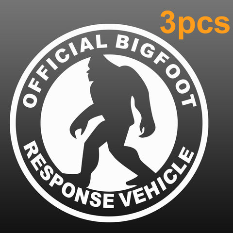 3pcs Official Bigfoot Response Sasquatch Finding Car Window Die-Cut Graphic Vinyl Decals for SUV Truck Car Bumper, Laptop, Wall, Mirror, Motorcycle