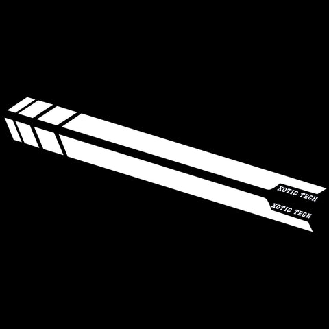 White KK Vinyl Side Skirt Door Decal Racing Strip Sticker For Ford Mustang 15-18