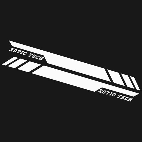 White KK Vinyl Body Side Door Skirt Stripe Stickers For Dodge Ram P/U 2009-2017