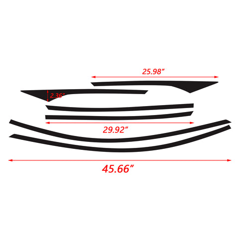 6pcs Glossy Black Car Exterior Door Window Edge Vinyl Sticker Trim Window Pillar Molding Decal for Honda Accord Sedan 2018 2019 2020, Car Exterior Blackout Window Decoration