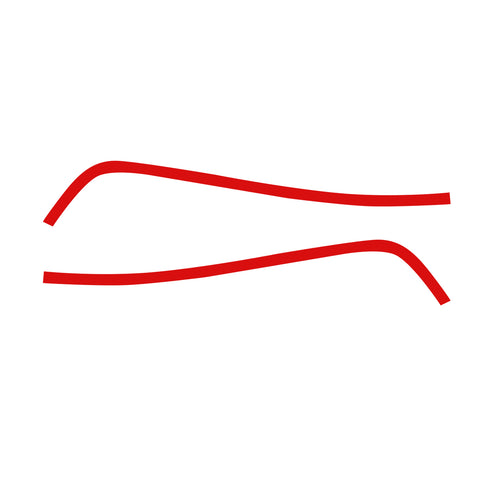 Sporty Red Side View Mirror PinStripes Pre-cut Stickers For Subaru WRX STI 15-20