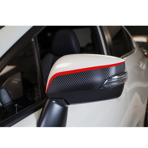 Sporty Red Side View Mirror PinStripes Pre-cut Stickers For Subaru WRX STI 15-20