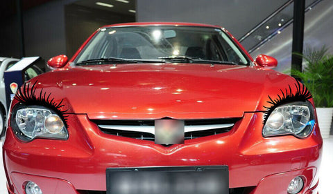 18" x 8" Car Eyelashes Decal Sticker Badge Universal For Headlight Fog Light 2x