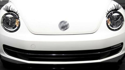 18" x 8" Car Eyelashes Decal Sticker Badge Universal For Headlight Fog Light 2x