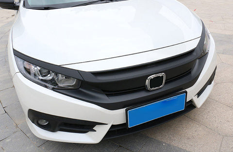 Carbon Fiber Style Front Bumper Grille Decals Stickers For Honda Civic 2016-2021