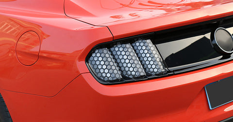 For Ford Mustang 2018 2019 2020 Rear Tail Light Lamp Honeycomb Sticker Vinyl Decal Trim, Car Exterior Accessories