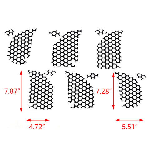 For Ford Mustang 2018 2019 2020 Rear Tail Light Lamp Honeycomb Sticker Vinyl Decal Trim, Car Exterior Accessories