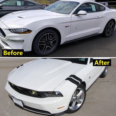 Fender Stripes Hash Marks Vinyl Decal Universal for Car Truck Sticker Racing Stripe(Black)