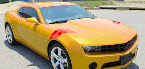 Fender Stripes Hash Marks Vinyl Decal Universal for Car Truck Sticker Racing Stripe(Red)