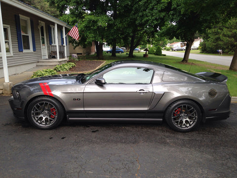 Fender Stripes Hash Marks Vinyl Decal Universal for Car Truck Sticker Racing Stripe(Red)