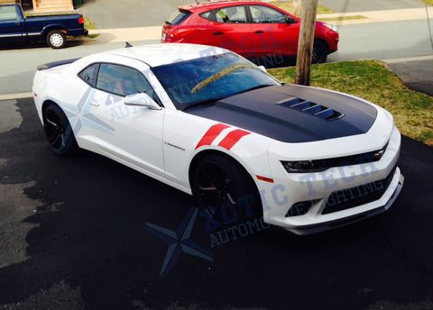 Fender Stripes Hash Marks Vinyl Decal Universal for Car Truck Sticker Racing Stripe(Red)