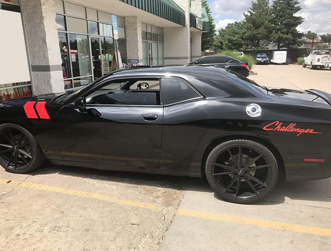 Fender Stripes Hash Marks Vinyl Decal Universal for Car Truck Sticker Racing Stripe(Red)