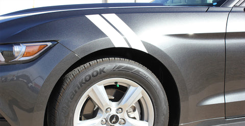 Fender Graphics Racing Stripe Hash Marks Vinyl Decal Universal for Car Truck Sticker Racing Stripe(White)