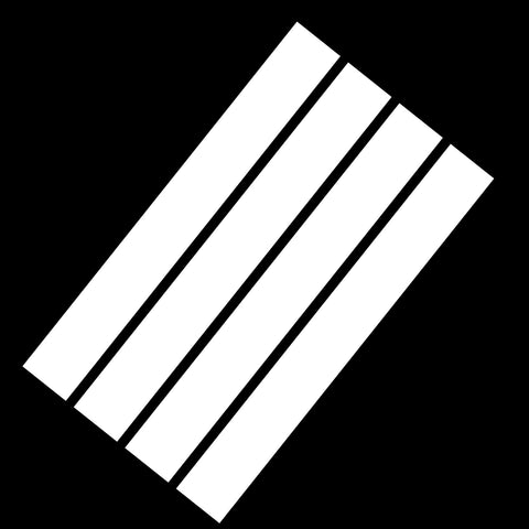 Fender Graphics Racing Stripe Hash Marks Vinyl Decal Universal for Car Truck Sticker Racing Stripe(White)