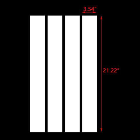 Fender Graphics Racing Stripe Hash Marks Vinyl Decal Universal for Car Truck Sticker Racing Stripe(White)