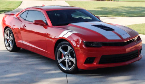 Fender Graphics Racing Stripe Hash Marks Vinyl Decal Universal for Car Truck Sticker Racing Stripe(White)