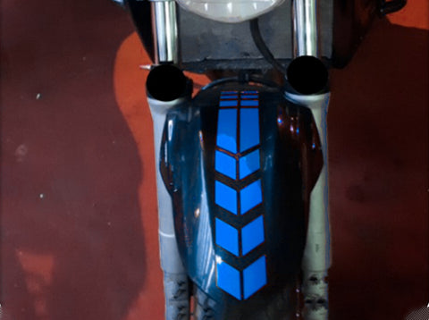 Arrow Sticker Decoration Warning Reflective Tape Accessories Universal Motorcycle Decals Graphics(Blue)