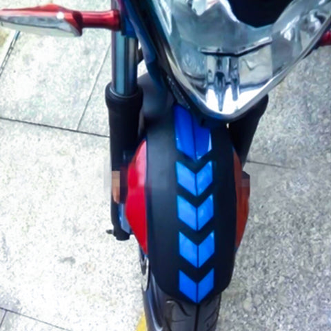 Arrow Sticker Decoration Warning Reflective Tape Accessories Universal Motorcycle Decals Graphics(Blue)