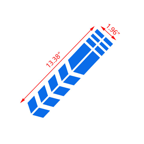 Arrow Sticker Decoration Warning Reflective Tape Accessories Universal Motorcycle Decals Graphics(Blue)
