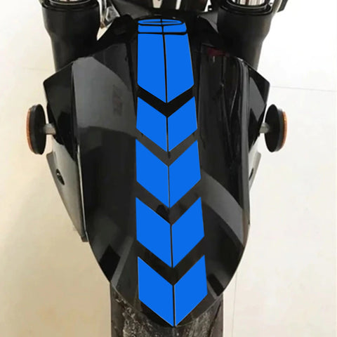 Arrow Sticker Decoration Warning Reflective Tape Accessories Universal Motorcycle Decals Graphics(Blue)