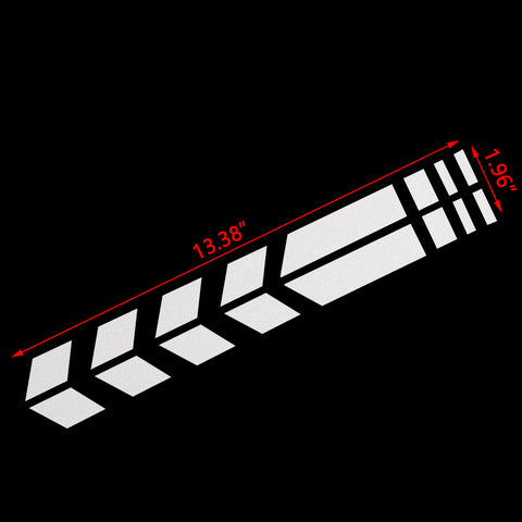 Racing Sport Reflective Motorcycle Front Fender Decals Stickers Universal Motorcycle Decals Arrow Graphics Silver White