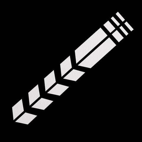 Racing Sport Reflective Motorcycle Front Fender Decals Stickers Universal Motorcycle Decals Arrow Graphics Silver White