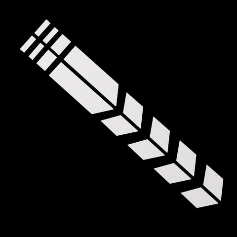 Racing Sport Reflective Motorcycle Front Fender Decals Stickers Universal Motorcycle Decals Arrow Graphics Silver White