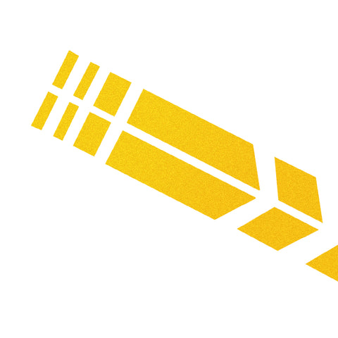 Racing Vinyl Reflective Pre-Cut Front Wheel on Fender Decals Stickers Motorcycle Decals Arrow Style Graphics Yellow Color