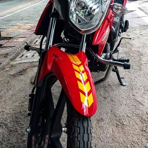 Racing Vinyl Reflective Pre-Cut Front Wheel on Fender Decals Stickers Motorcycle Decals Arrow Style Graphics Yellow Color