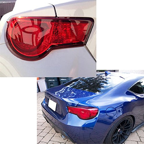 12" x 48" Glossy Red Vinyl Sheet Wrap Overlay Film For Tail Lights, Sidemarkers, Fog Lights
