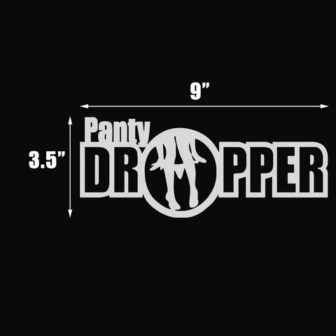3pcs Joking Funny Panty Dropper Stance Lowered Car Window Die-Cut Graphic Vinyl Decals for SUV Truck Car Bumper, Laptop, Wall, Mirror, Motorcycle