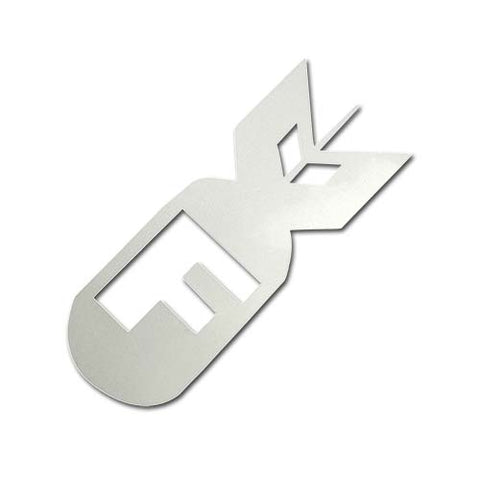 3pcs White Vehicle F-Bomb Logo Funny Window Laptop Decal Vinyl Stickers