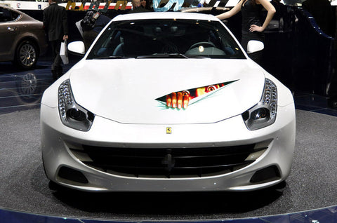 1x Large 3D Eyes Peeking Monster Thriller Funny Car Body Tattoo Sticker Decal Halloween Party For Car window door rear trunk or latop etc