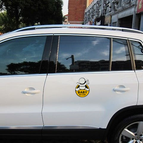 1pc 5" BABY IN CAR Vehicle Window Safety Warning Sign Universal Fit Sticker