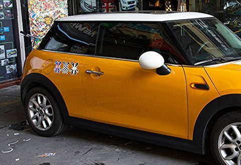 3 Pcs Mini Cooper Cute Cool Gloomy Bears Robot Red Black Blue Exclusive Car Window Reflective Decals Stickers For Car Truck Window Trunk Door or Laptop refrigerator