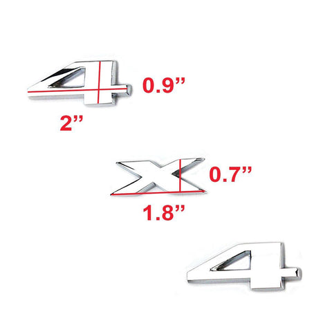 Xotic Tech 1pc 4x4 Silver Aluminum 3D Badge Decal Sticker Emblem For JEEP GRAND CHEROKEE WJ