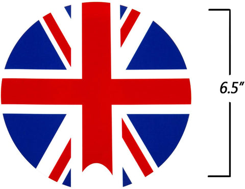 Vinyl Sticker Decal For Mini Cooper Gas Cap Cover Black/White Checkered Union Jack UK Flag