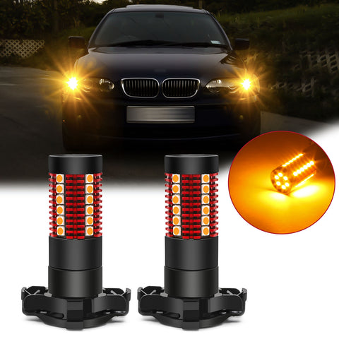 Error Free Anti Hyper Flash PY24W Amber LED Bulb For BMW Front Turn Signal Light