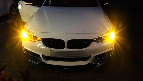 Error Free Anti Hyper Flash PY24W Amber LED Bulb For BMW Front Turn Signal Light
