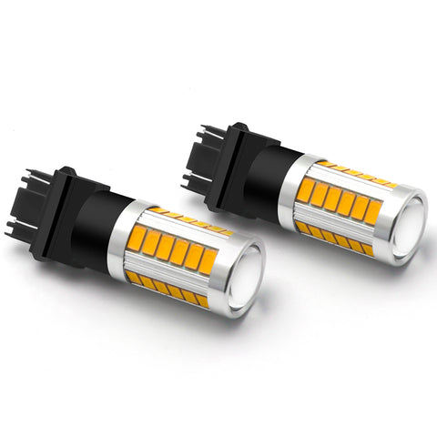 3000K 3157 3057 LED Front Turn Signal Light Bulbs For Dodge Ram 1500 2500 3500