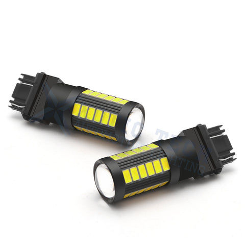 Amber/White 3157 LED Bulb Super Bright Projector Lens 3156 3056 3157KX 4157 3457 4157NAK 3757 T25 LED Turn Signal Blinker Light Brake Tail Parking Lamp