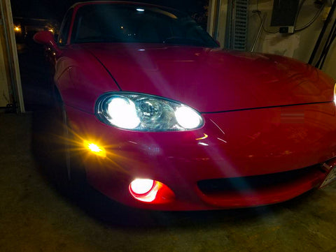 194 168 175 T10 2825 W5W LED Bulb Canbus Error Free, 3000K Amber Extremely Bright LED Light Lamp Bulbs for Car Side Marker Light Replacement, 15-SMD 4014 chipset