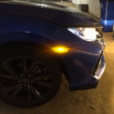 194 168 175 T10 2825 W5W LED Bulb Canbus Error Free, 3000K Amber Extremely Bright LED Light Lamp Bulbs for Car Side Marker Light Replacement, 15-SMD 4014 chipset