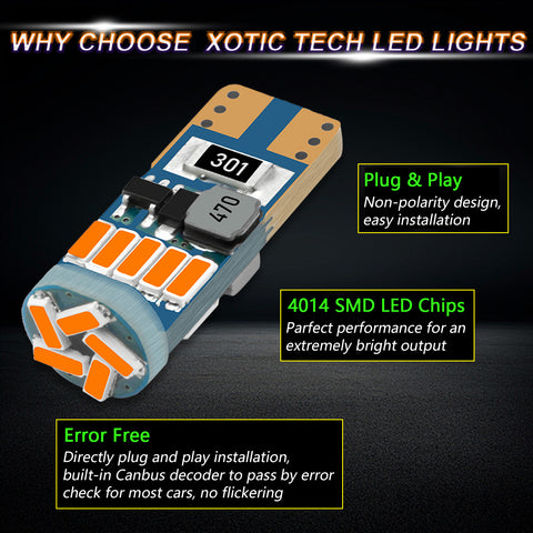 921 168 194 LED White Backup Reverse Amber Sidemarker Light Lamps Compatible with Ford Chevy