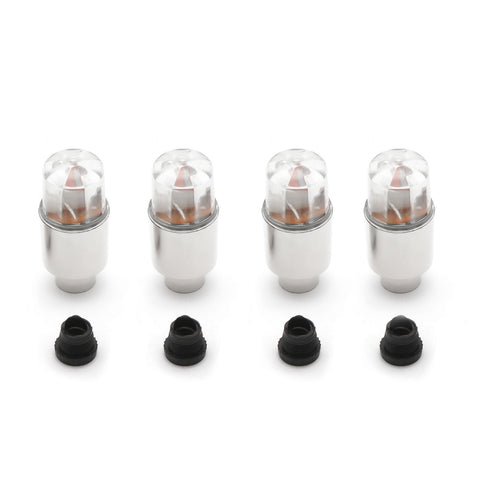 Ice Blue LED Auto Wheel Tyre Tire Air Valve Stem Cap Lights Bulbs Accessories 4x