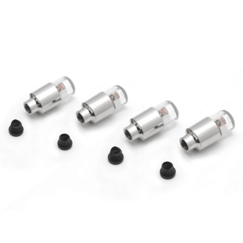 Ice Blue LED Auto Wheel Tyre Tire Air Valve Stem Cap Lights Bulbs Accessories 4x