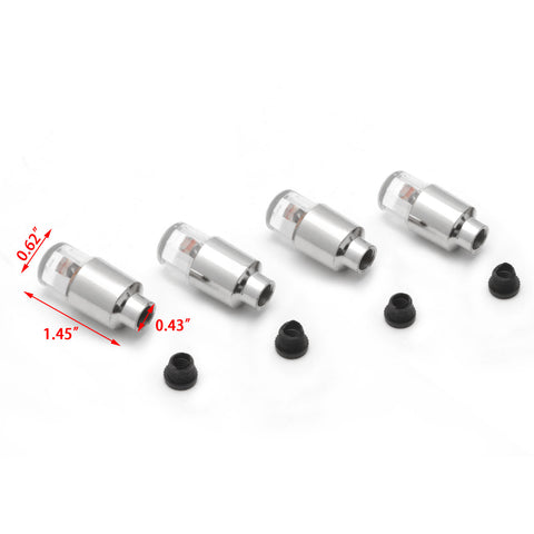 Ice Blue LED Auto Wheel Tyre Tire Air Valve Stem Cap Lights Bulbs Accessories 4x