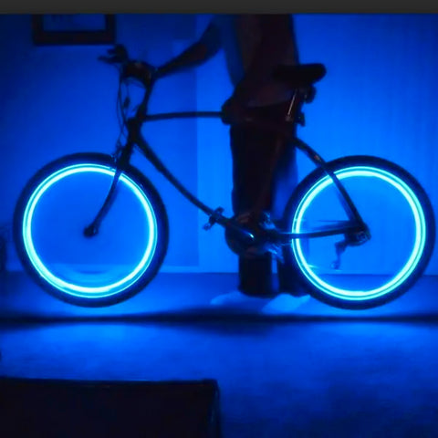 Ice Blue LED Auto Wheel Tyre Tire Air Valve Stem Cap Lights Bulbs Accessories 4x