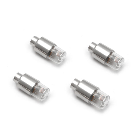 4x RGB LED Tire Tyre Air Valve Stem Cap Decor Flashing Light Car Bike Wheel Lamp